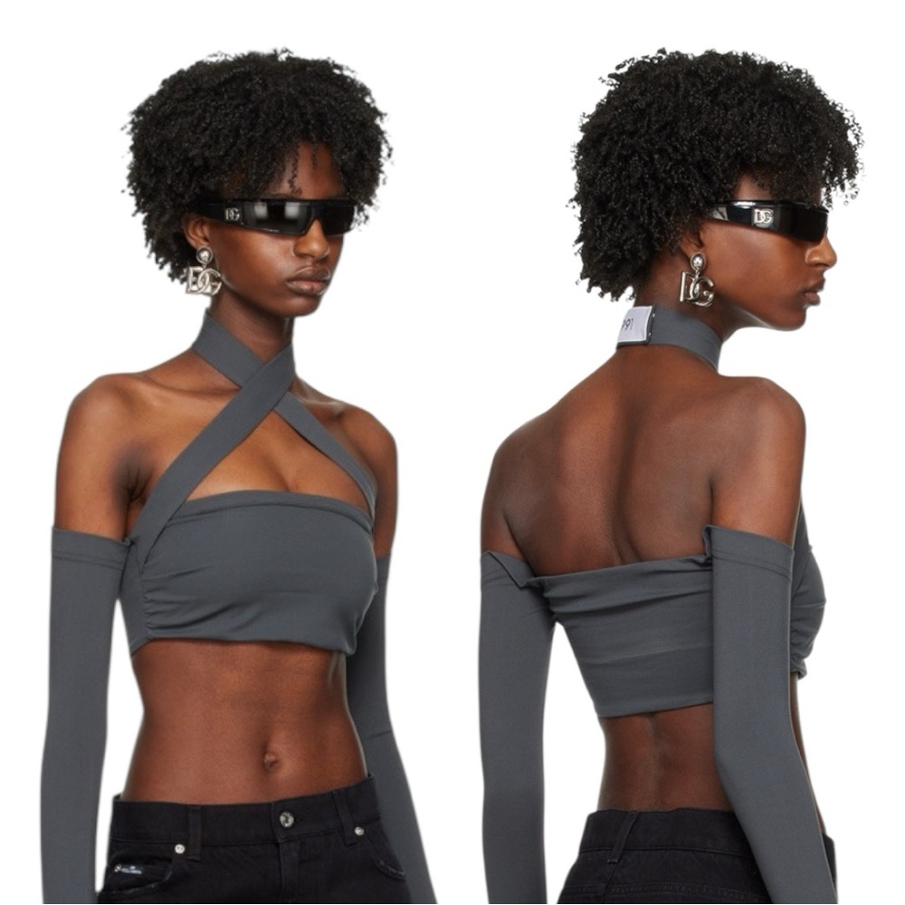 Dolce & Gabbana CrossOver Top Gray Size 46 US size 10 - Picture 4 of 16